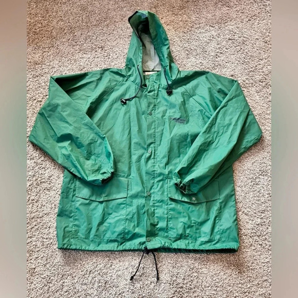 Storm Champ By Tingley Vintage Rain Jacket PVC Green Men Size XL - Picture 1 of 6